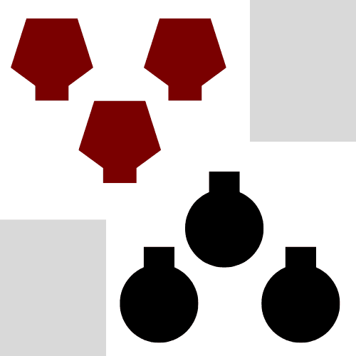 Rote und schwarze Spielfiguren von PocketWars